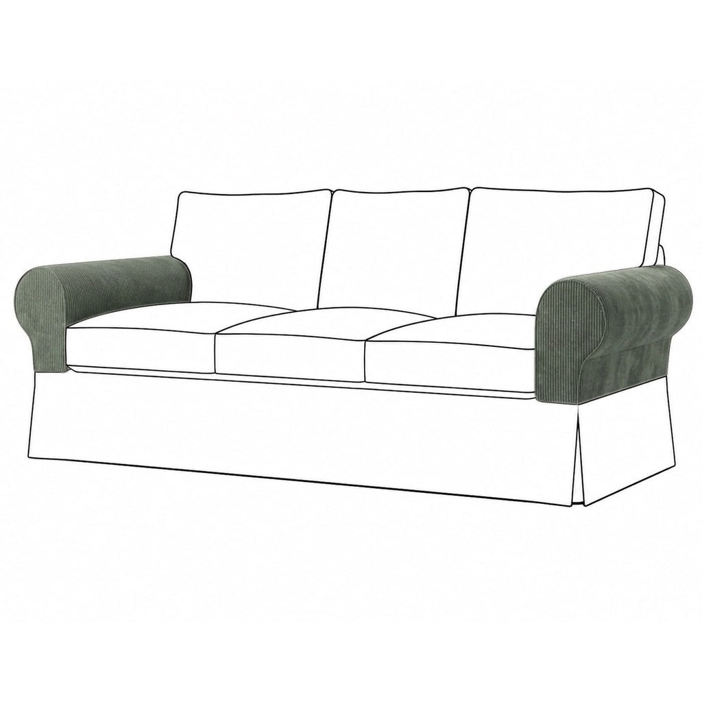 Ektorp Armleuningbeschermers Corduroy Zeegrijs #20 — Norsemaison [nm-render]