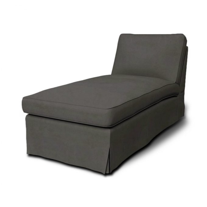 Ektorp Chaise Longue Cover - Velvet Metal Gray #18