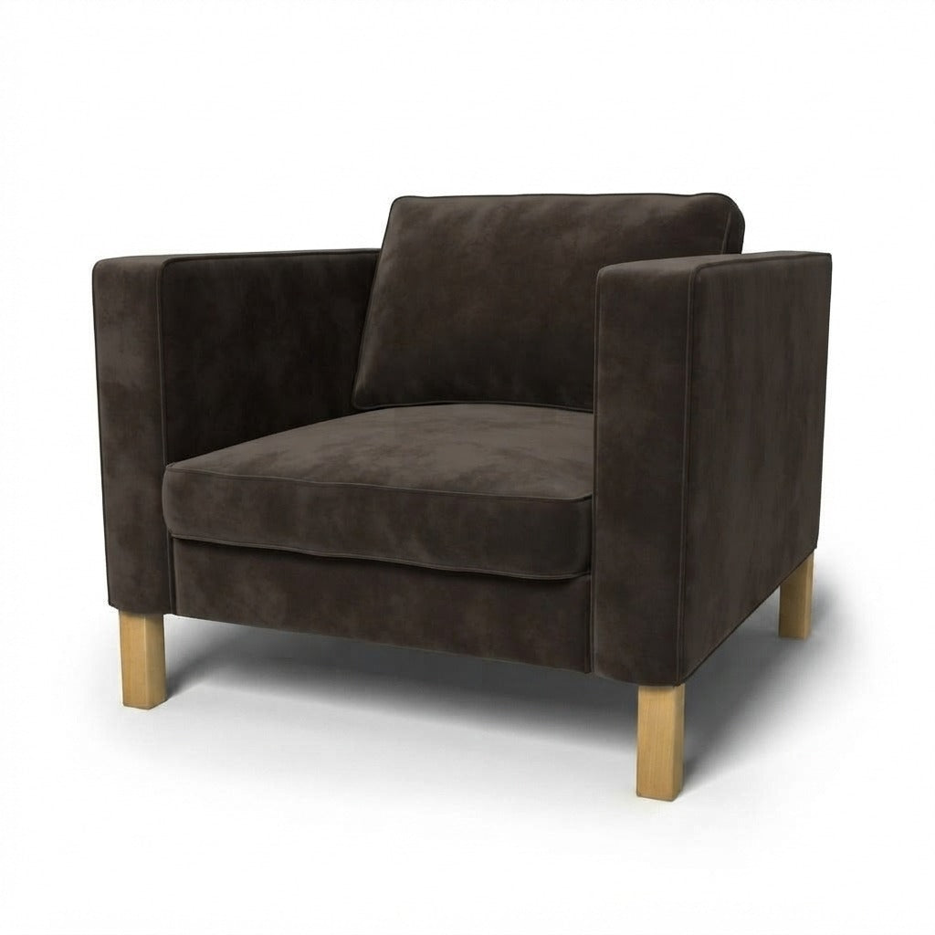 Karlstad Fauteuil Hoes Fluweel 19 — Norsemaison [nm-render]