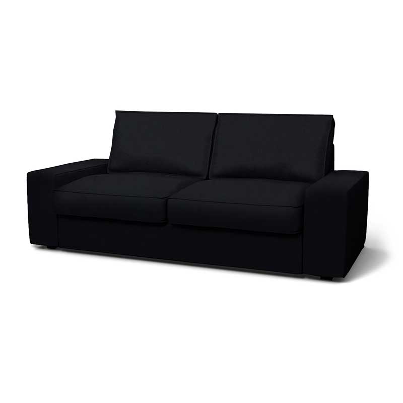 Kivik 2-zits Hoes - Fluweel Zwart #67 kivik-2-seater-Fluweel-Zwart-67 — Norsemaison