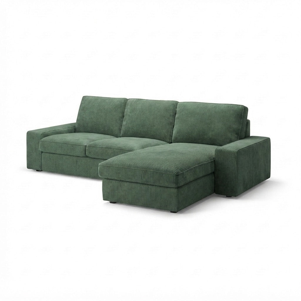 Kivik 2-zits met Chaise Longue Corduroy 11 — Norsemaison [nm-render]