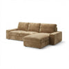 Kivik 2-zits met Chaise Longue Fluweel 15 — Norsemaison [nm-render]