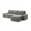 Kivik 2-zits met Chaise Longue Fluweel 50 — Norsemaison [nm-render]