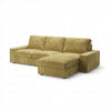 Kivik 2-zits met Chaise Longue Fluweel 7 — Norsemaison [nm-render]