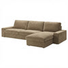 Kivik 3-zits met chaise longue hoes Beige brons #15 — Norsemaison [nm-render]