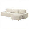 Kivik 3-zits met chaise longue hoes Chenille Gebroken Wit #2 — Norsemaison [nm-render]