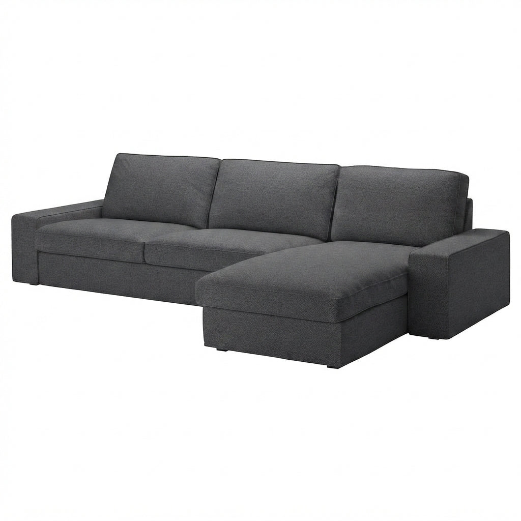 Kivik 3-zits met chaise longue hoes Classic Antraciet #38 — Norsemaison [nm-render]