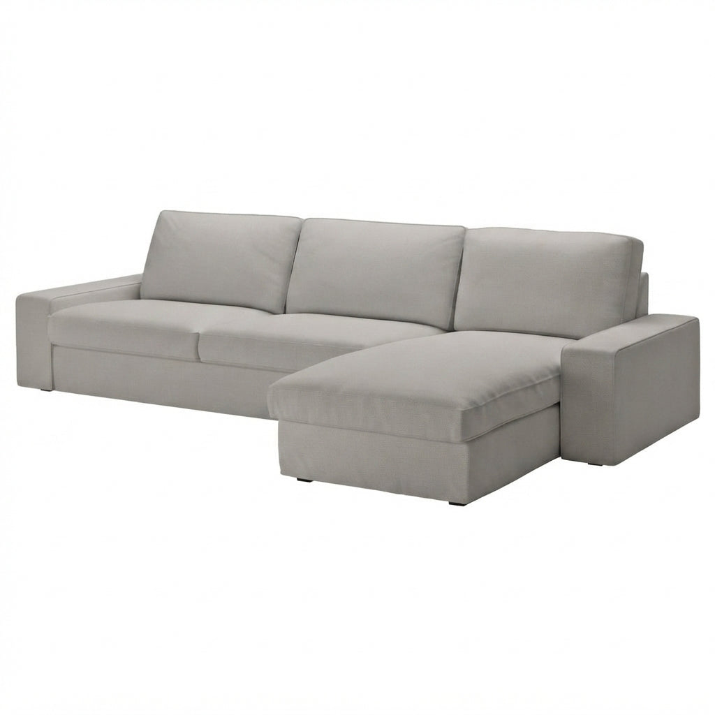 Kivik 3-zits met chaise longue hoes Classic Grijs #18 — Norsemaison [nm-render]