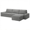 Kivik 3-zits met chaise longue hoes Classic Metaalgrijs #36 — Norsemaison [nm-render]