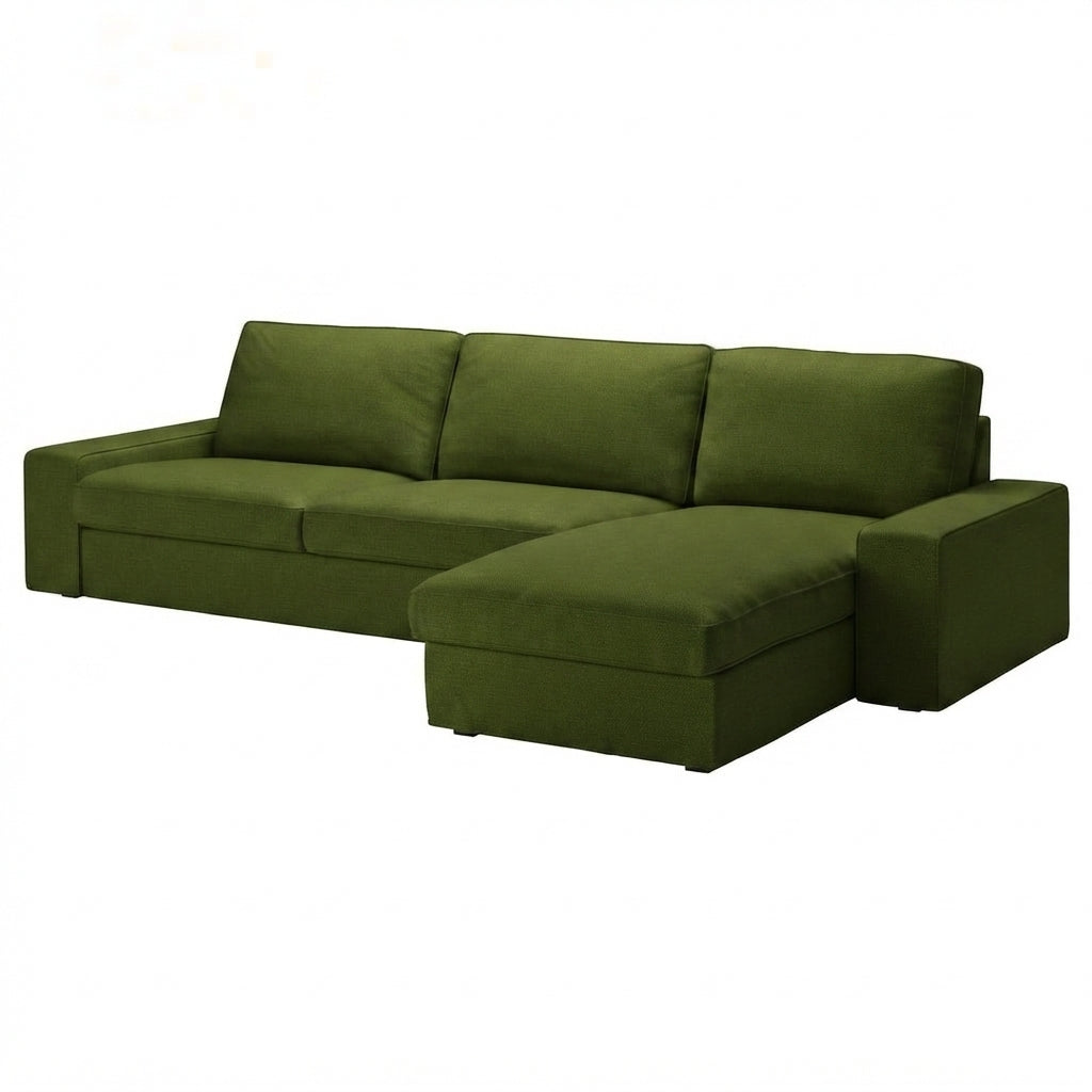 Kivik 3-zits met chaise longue hoes Classic Mosgroen #17 — Norsemaison [nm-render]