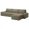 Kivik 3-zits met chaise longue hoes Classic Olijf Taupe #9 — Norsemaison [nm-render]