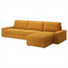 Kivik 3-zits met chaise longue hoes Corduroy Kurkuma Oranje #8 — Norsemaison [nm-render]
