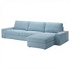 Kivik 3-zits met chaise longue hoes Corduroy Lichtblauw #14 — Norsemaison [nm-render]