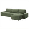 Kivik 3-zits met chaise longue hoes Corduroy Olijfgroen #12 — Norsemaison [nm-render]