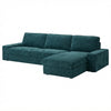Kivik 3-zits met chaise longue hoes Corduroy Petrol Blauw #15 — Norsemaison [nm-render]