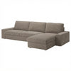 Kivik 3-zits met chaise longue hoes Corduroy Taupe #5 — Norsemaison [nm-render]