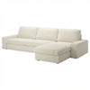 Kivik 3-zits met chaise longue hoes Corduroy Wit #1 — Norsemaison [nm-render]