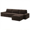 Kivik 3-zits met chaise longue hoes Donker bruin #14 — Norsemaison [nm-render]