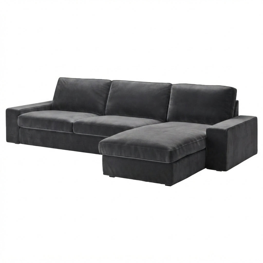 Kivik 3-zits met chaise longue hoes Donkergrijs #53 — Norsemaison [nm-render]