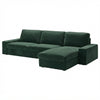 Kivik 3-zits met chaise longue hoes Donkergroen #26 — Norsemaison [nm-render]