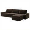 Kivik 3-zits met chaise longue hoes Espresso #19 — Norsemaison [nm-render]