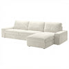 Kivik 3-zits met chaise longue hoes Gebroken Wit #1 — Norsemaison [nm-render]