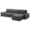 Kivik 3-zits met chaise longue hoes Metaalgrijs #18 — Norsemaison [nm-render]