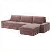Kivik 3-zits met chaise longue hoes Oud roze #32 — Norsemaison [nm-render]