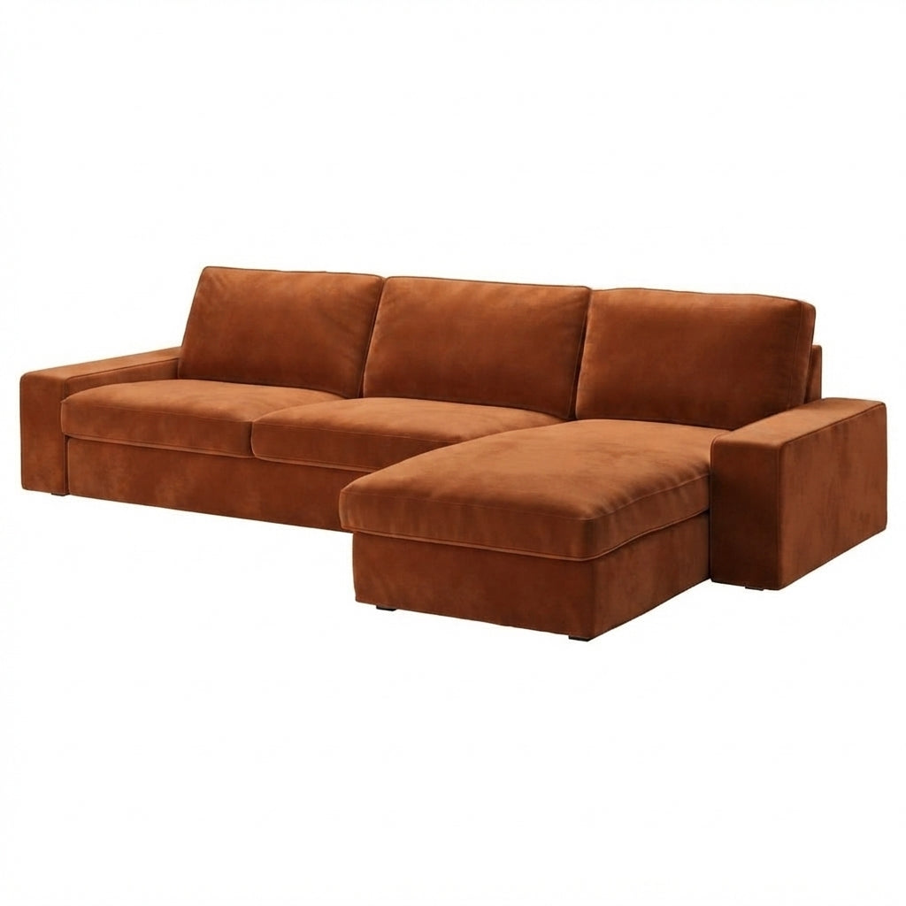 Kivik 3-zits met chaise longue hoes Roest #34 — Norsemaison [nm-render]
