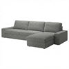 Kivik 3-zits met chaise longue hoes Royal Bouclé – Grijs #12 — Norsemaison [nm-render]