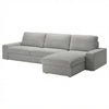 Kivik 3-zits met chaise longue hoes Royal Bouclé – Lichtgrijs #6 — Norsemaison [nm-render]