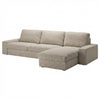 Kivik 3-zits met chaise longue hoes Royal Bouclé - Taupe #5 — Norsemaison [nm-render]