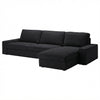 Kivik 3-zits met chaise longue hoes Royal Bouclé – Zwart #15 — Norsemaison [nm-render]