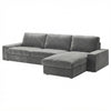 Kivik 3-zits met chaise longue hoes Zilver grijs #50 — Norsemaison [nm-render]