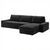 Kivik 3-zits met chaise longue hoes Zwart #67 — Norsemaison [nm-render]