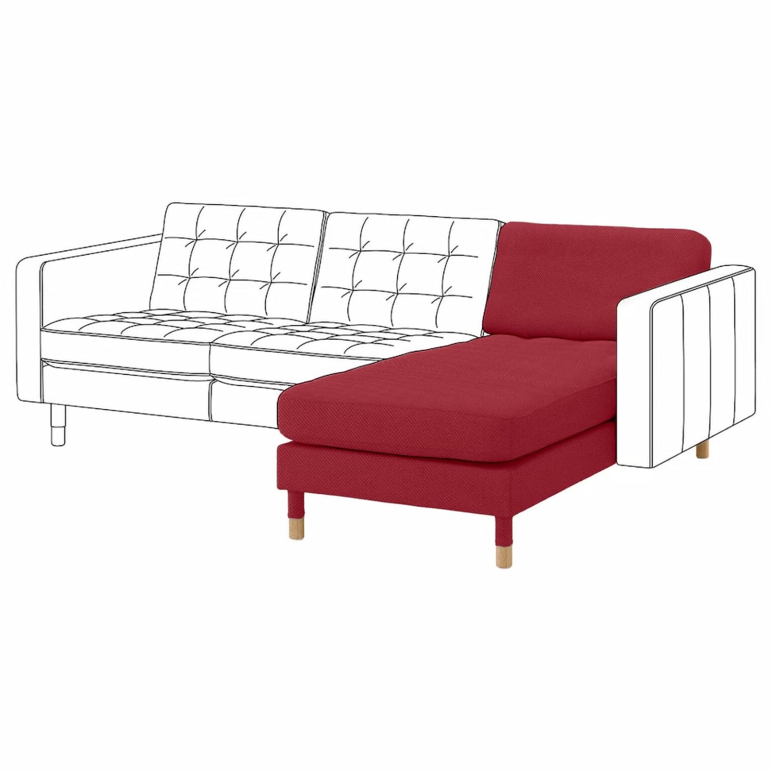 Landskrona Chaise Longue Hoes