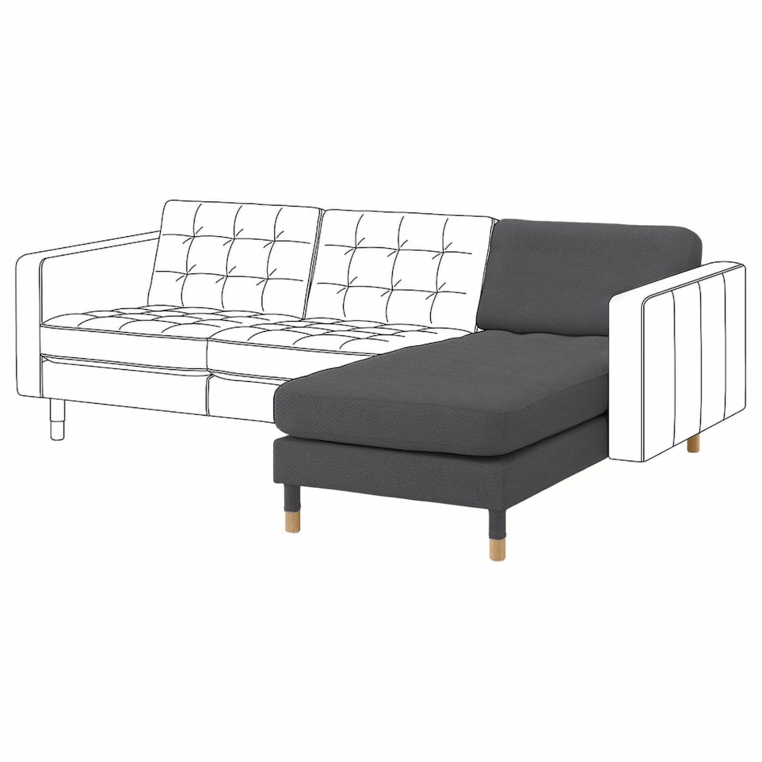 Landskrona Chaise Longue Hoes