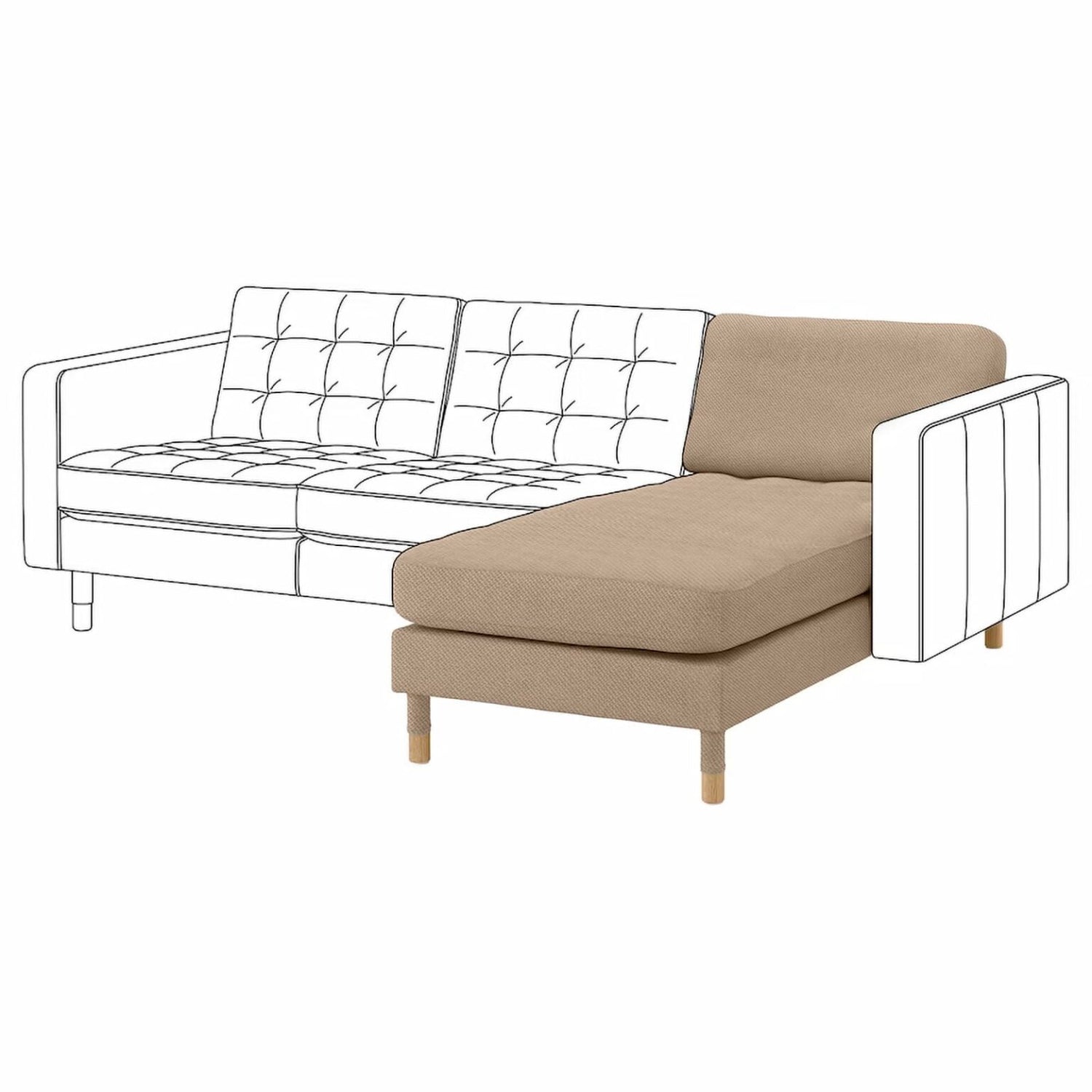 Landskrona Chaise Longue Hoes
