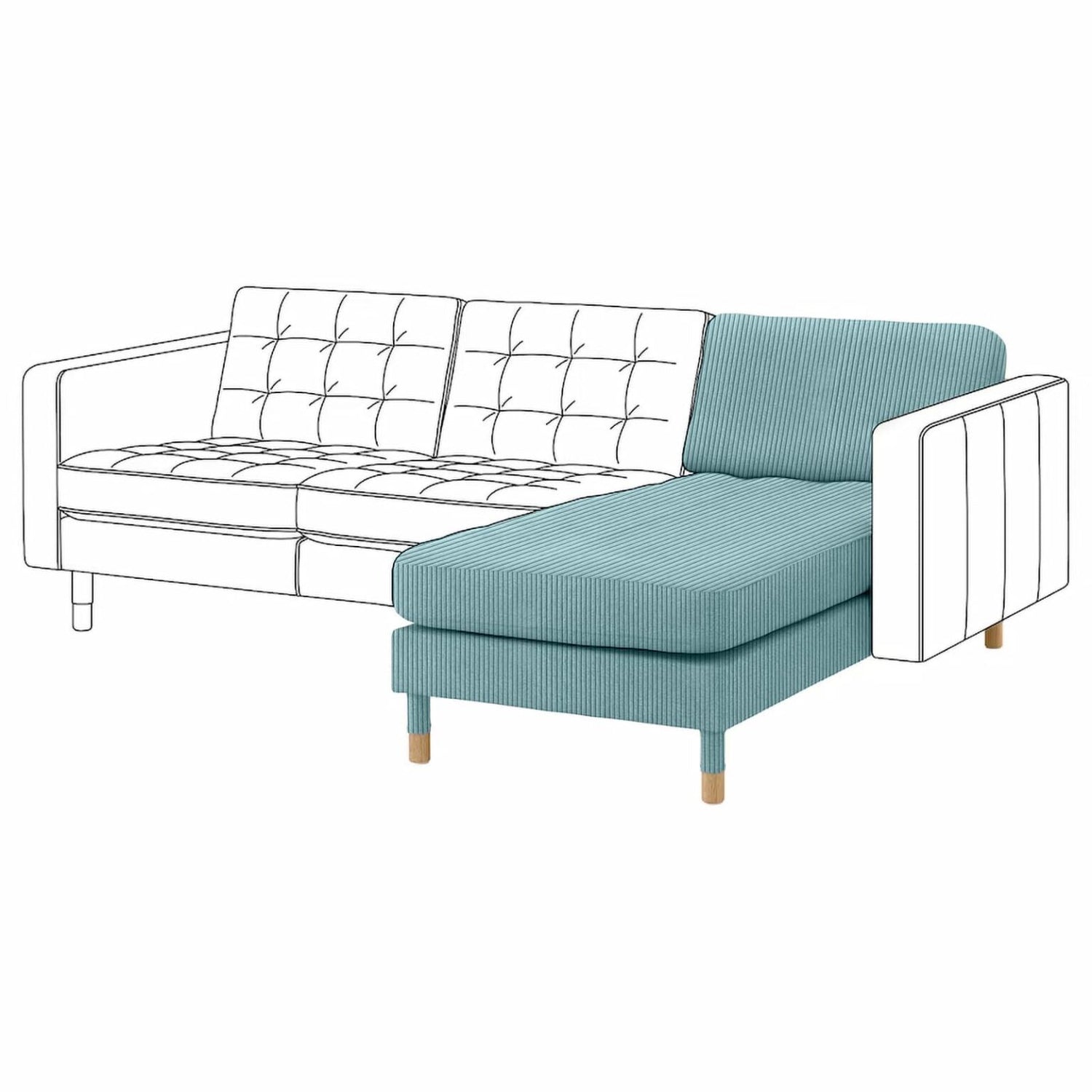 Landskrona Chaise Longue Hoes