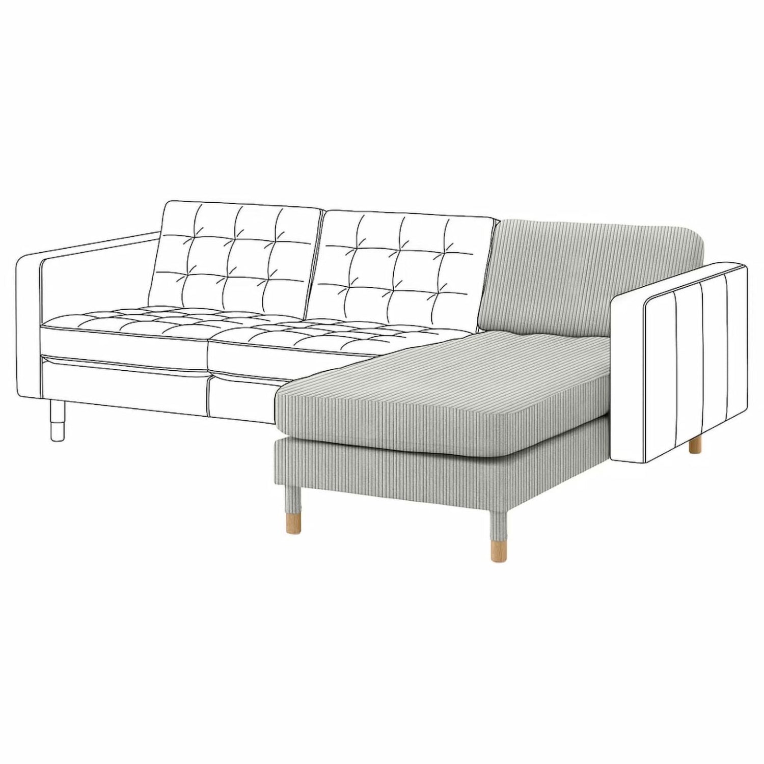Landskrona Chaise Longue Hoes