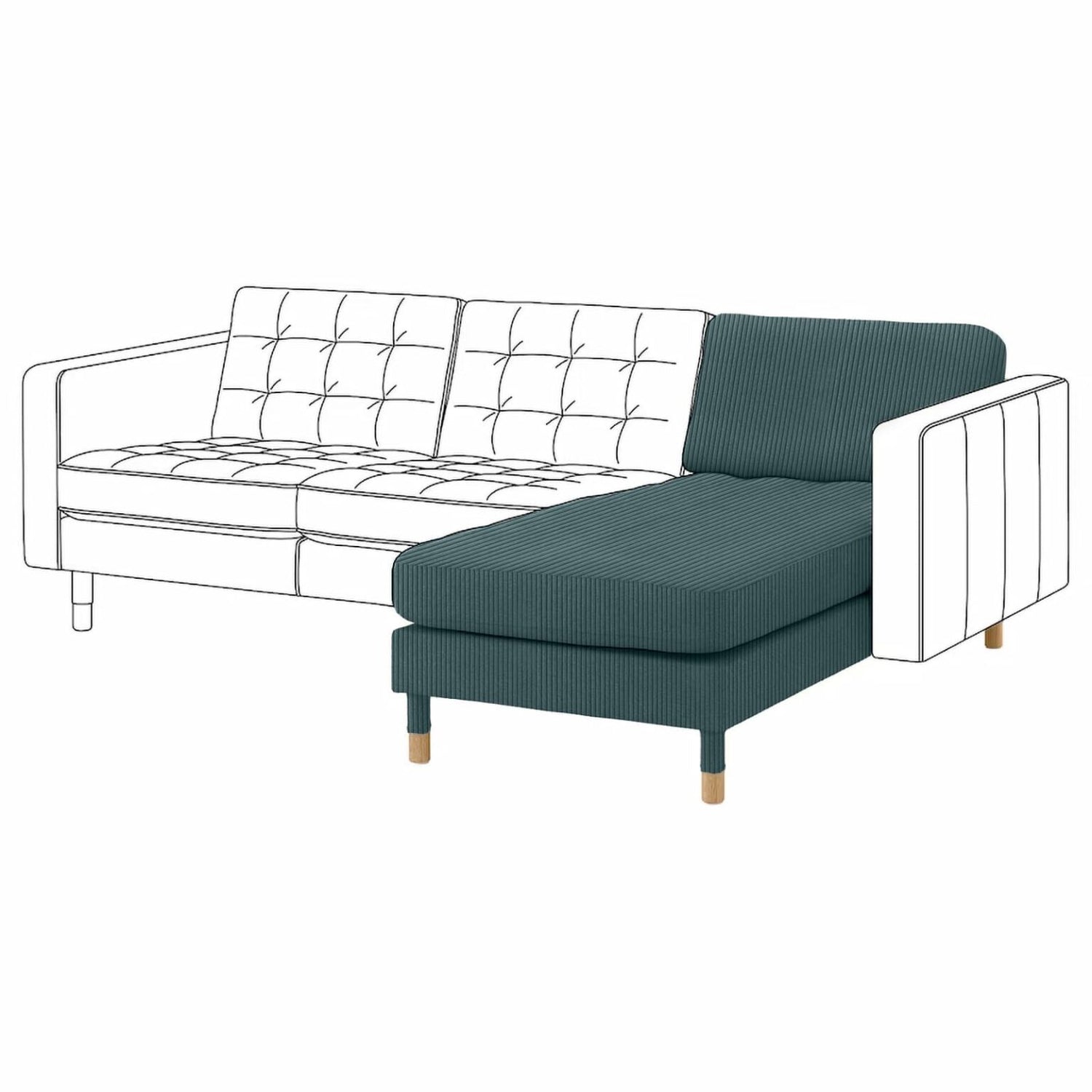 Landskrona Chaise Longue Hoes
