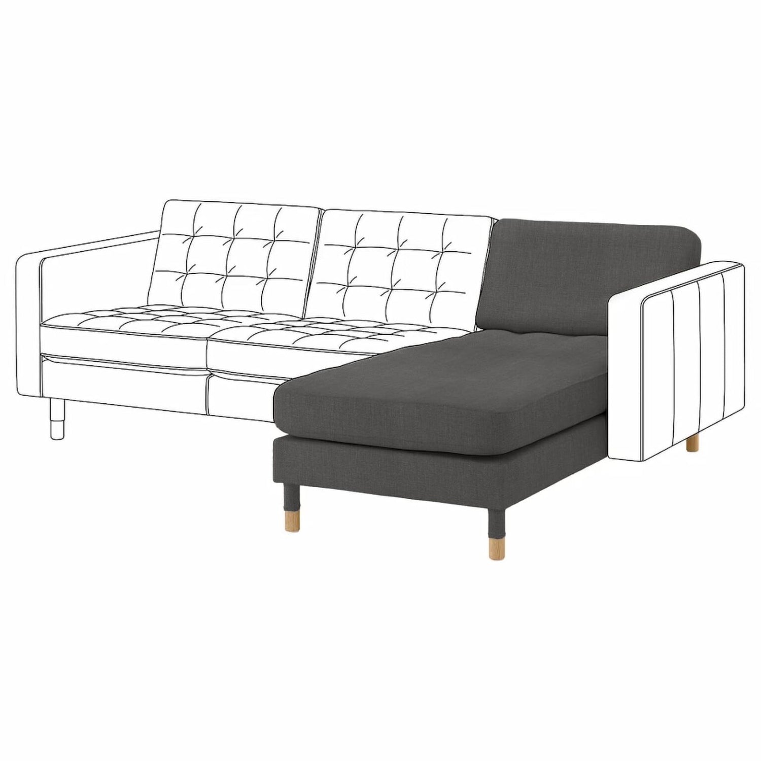 Landskrona Chaise Longue Hoes