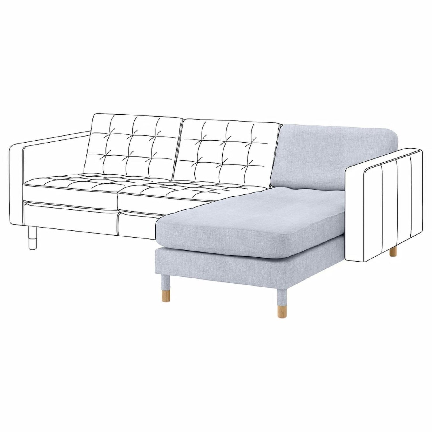 Landskrona Chaise Longue Hoes