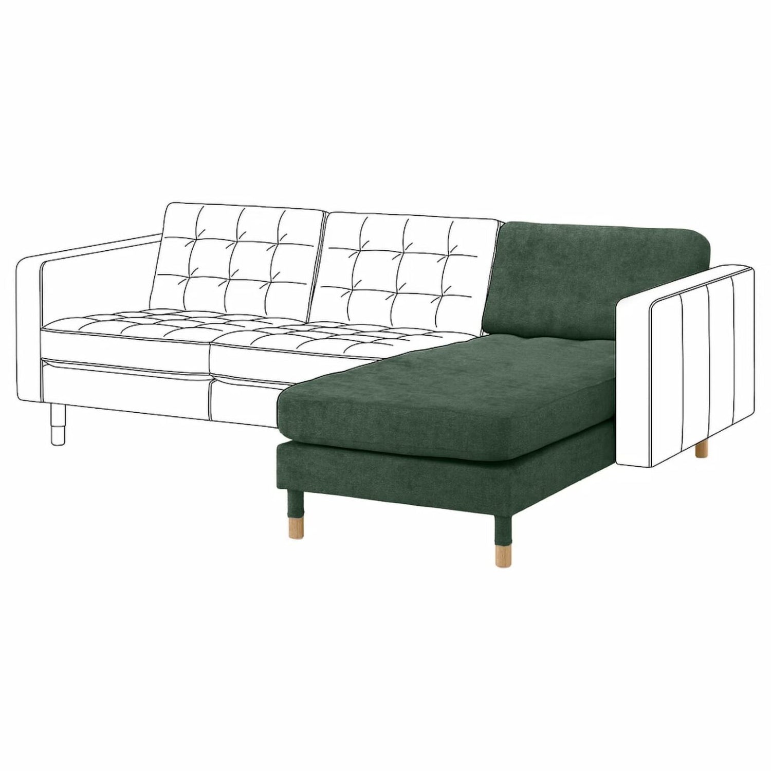 Landskrona Chaise Longue Hoes