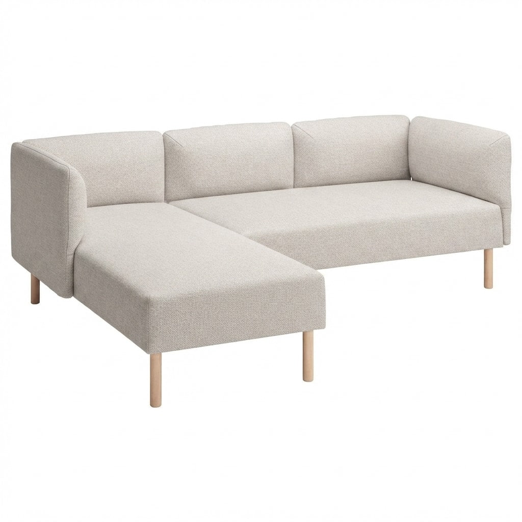 Lillehem 2-zits met chaise longue hoes Imperia 1 — Norsemaison [nm-render]