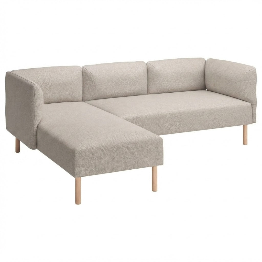 Lillehem 2-zits met chaise longue hoes Imperia 2 — Norsemaison [nm-render]