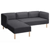 Lillehem 2-zits met chaise longue hoes
