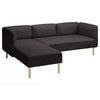 Lillehem 2-zits met chaise longue hoes
