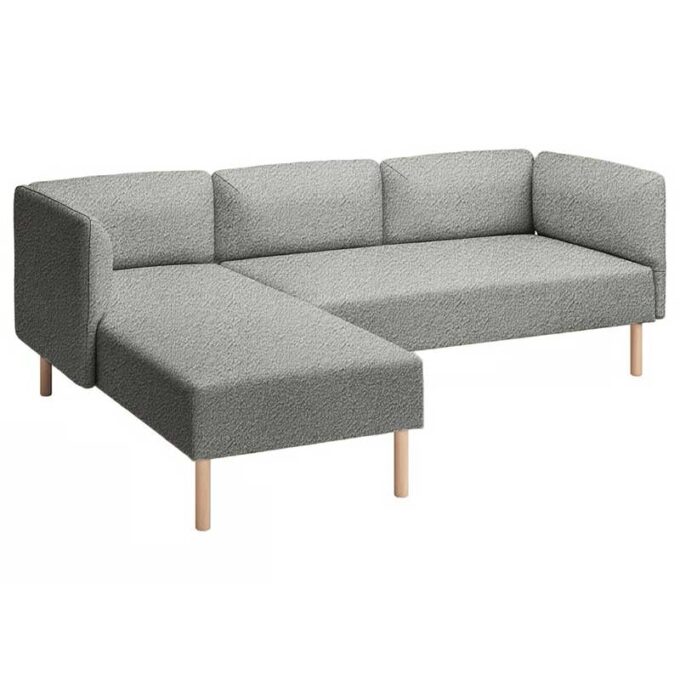 Lillehem 2-seat with chaise longue cover