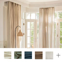 Rideaux plissés en lin